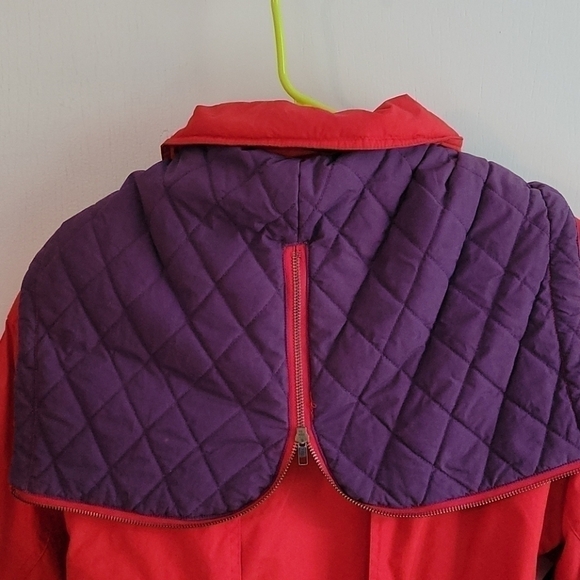 VTG MIXED BLUES 1980s Colorblock Double Breasted Hooded Winter Ski Coat - Picture 4 of 13